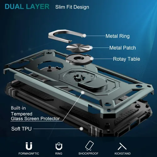 Miniatura 236 de Jeylly Funda para iPhone SE/Funda para iPhone 5S, Exterior de Plástico Duro que Absorbe Golpes + Interior de Silicona de Goma Defensor contra