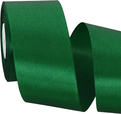 Miniatura 18 de TONIFUL - Cinta de satén de oro rosa de 2 pulgadas x 25 yardas de ancho, rollo de cinta de satén sólida para manualidades, cinta para silla