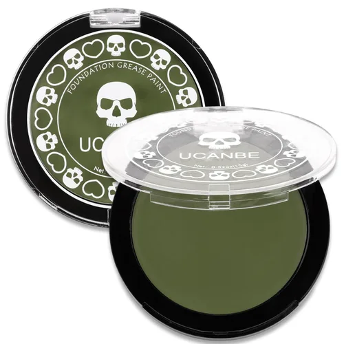 Miniatura 19 de UCANBE Base de maquillaje facial y corporal en crema negra, pintura de grasa profesional no tóxica, paleta de pintura facial para Halloween