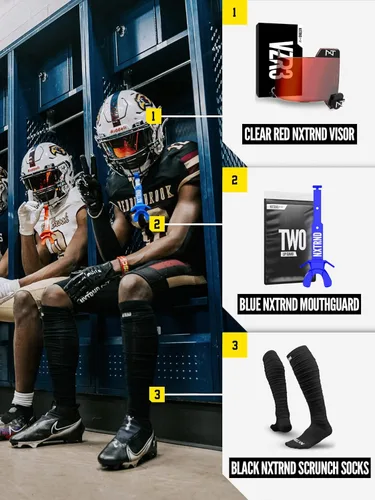 Miniatura 5 de Nxtrnd XTD - Calcetines de fútbol americano fruncidos, calcetines deportivos acolchados extralargos para hombres y niños