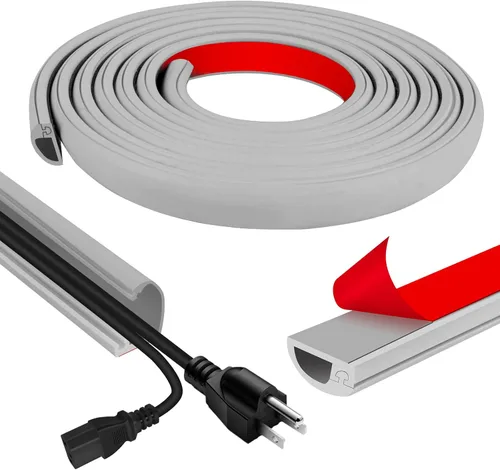 Miniatura 14 de Cubierta de pared para cable, 39 pulgadas, autoadhesivas, para cables en la pared, cable de extensión para piso, TV montada, cavidad del hogar