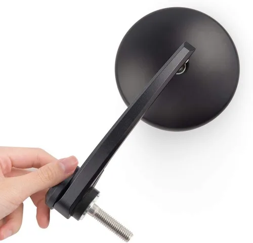 Miniatura 13 de KiWAV Magazi Eclipse - Espejos redondos para motocicleta, color negro, compatible con Indian Scout Bobber 2-Negro