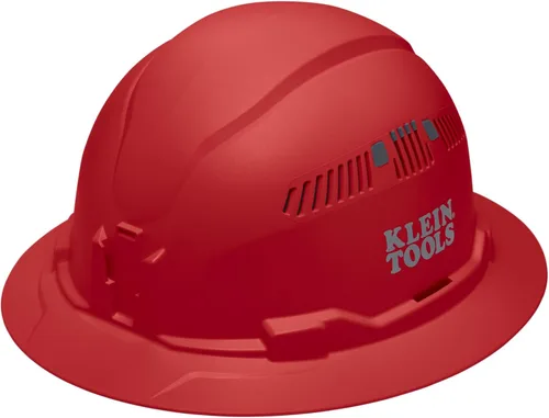 Miniatura 12 de Klein Tools Hard Hat, Vented, Full Brim Style, Padded, Self-Wicking Odor-Resistant Sweatband, Black