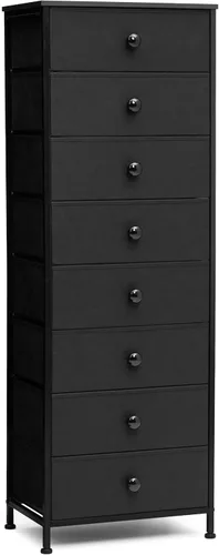 Miniatura 16 de Crestlive Products Cómoda alta, torre de almacenamiento Fabirc de 8 cajones, cajoneras - Unidad organizadora vertical para dormitorio, pasillo