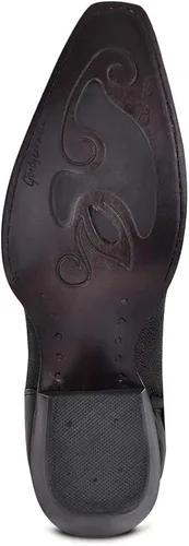 Miniatura 6 de Cuadra Western Chic - Botín para mujer en piel auténtica con cremallera negra