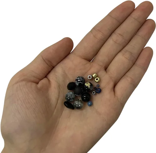 Miniatura 7 de 600 cuentas de cristal espaciadoras para hacer pulseras y joyas, cuentas Rondelle facetadas de obsidiana de 0.315 pulgadas con agujero para Negro