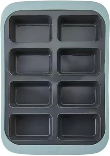 Miniatura 16 de Chicago Metallic Molde de silicona para magdalenas de 12 tazas, color azul, antiadherente con borde reforzado con alambre, apto para horno hasta 428