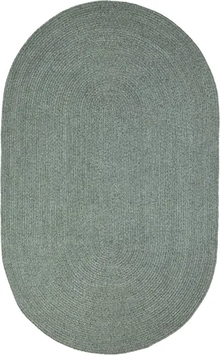 Miniatura 30 de BNM - Alfombra ovalada bohemia para interiores y exteriores con patrón trenzado sólido, perfecta para patio trasero, patio, oficina, sala de estar