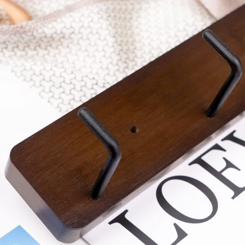 Miniatura 2 de Ganchos para colgar abrigos de pared, ganchos de entrada para abrigos, ganchos de madera, organizador de ropa, perchero para dormitorio, armarios