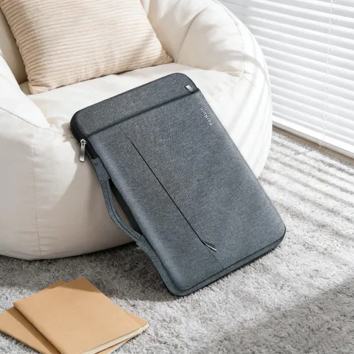 Miniatura 3 de Ferkurn Funda para laptop para hombres y mujeres, compatible con MacBook Air/Pro, Lenovo Surface, HP, Dell, ASUS Acer, 15.6 pulgadas, color gris