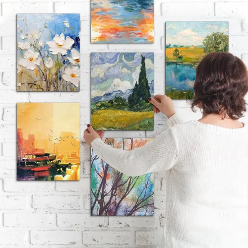 Miniatura 7 de CONDA Tablero de lienzo de 8 x 10 pulgadas, paquete de 24 lienzos para pintar, lienzo 100% algodón para dibujar, sin ácidos, imprimado con gesso