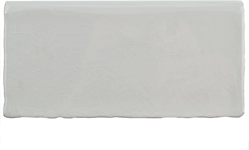 Merola Tile Antic Craquelle Bullnose Gris Oscuro 3" x 6" - Moldura de pared de cerámica