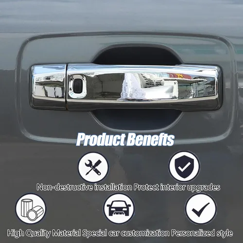 Miniatura 4 de Cubierta de manija de puerta exterior compatible con Nissan Titan 2016-2023, cubierta protectora de cubierta protectora de cubierta exterior