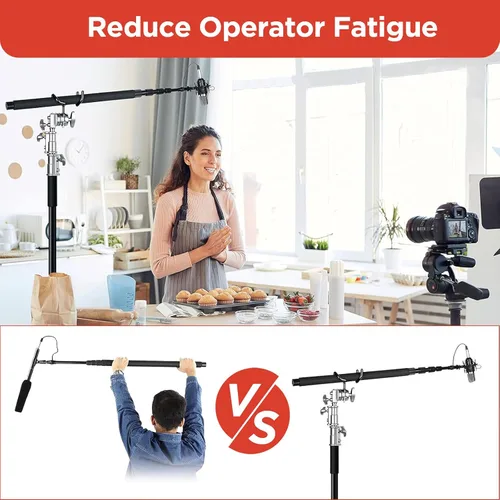 Miniatura 6 de Soporte de poste de micrófono de metal para soportes en C y soportes de micrófono, soporte de cuna mate antideslizante para micrófono