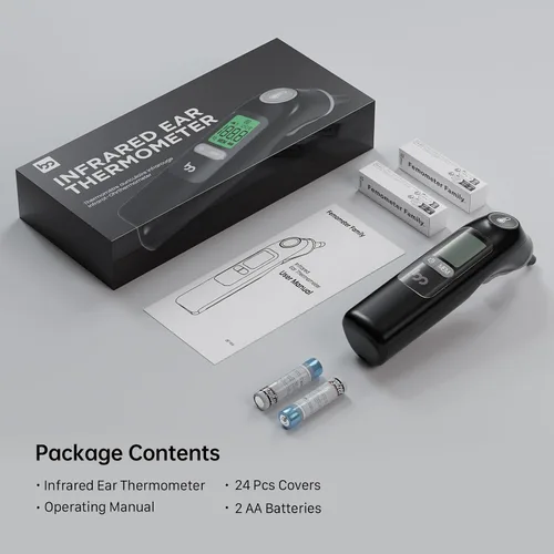 Miniatura 9 de Termómetro de oído de la familia femometer, termómetro de oído altamente preciso para niños, adultos y bebés, 30 recordatorios de memoria, resultado