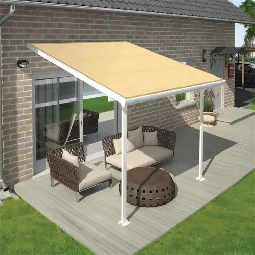Miniatura 8 de Shatex - Toldo de tela con oscurecimiento del 90% de 1,83 m x 3,05 m con ojales para cubierta de pérgola y dosel, color trigo, 12 bolas elásticas
