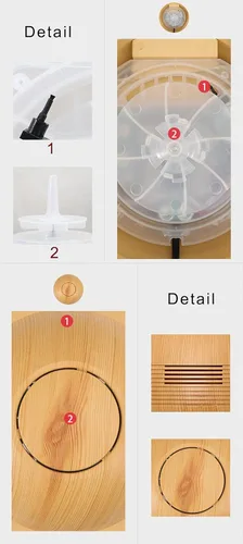Miniatura 5 de Purificador de aire a base de agua Revitalizador Eliminador de olores Humidificador Aromaterapia Limpiador de aire (miel)