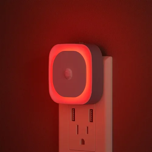 Miniatura 11 de YUNLEX Paquete de 2 luces nocturnas enchufables con sensor de movimiento y sensor de atardecer a amanecer, 3 modos de sensor, luces nocturnas azules