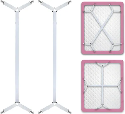 Correas de sábana/soportes para sábanas ajustables para esquinas, mantén tus sábanas firmes y apretadas con coleteros de cama de primera calidad,