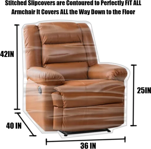 Miniatura 4 de Imperius Funda para sillón/sillón reclinable, resistente al agua, transparente, gruesa, resistente, cubierta protectora de plástico impermeable