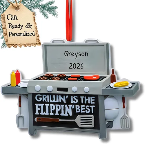Miniatura 6 de Adorno personalizado en 3D de nuestra primera Navidad 2025 Adornos personalizados para parejas para hornear barbacoa, adorno para parejas 2025
