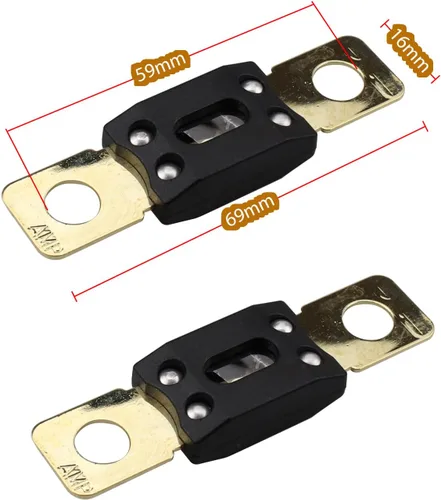 Miniatura 5 de Portafusibles MEGA/AMG de 1 vía 250A, fusible atornillado M8 5/16 pulgadas (paquete de 2 fusibles de 250 A + portafusibles de 1 vía)