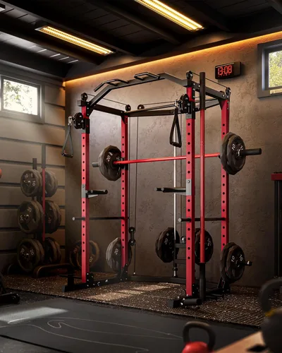 Miniatura 7 de GarveeLife Power Cage, Multi-Functional Power Racks for Home Gym with Cable Crossover System, 1600 LBS Weight Capacity Fitness Squat Rack for