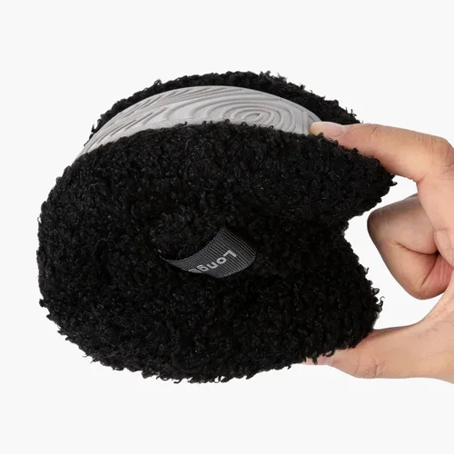 Miniatura 6 de LongBay Pantuflas cálidas de piel rizada para mujer, cómodas botas de forro polar de felpa con espuma viscoelástica para el hogar