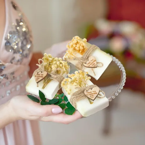 Miniatura 8 de Demissle 30 piezas de mini jabón perfumado, regalos de fiesta de baby shower, jabón de flores hecho a mano, recuerdos de fiesta para invitados