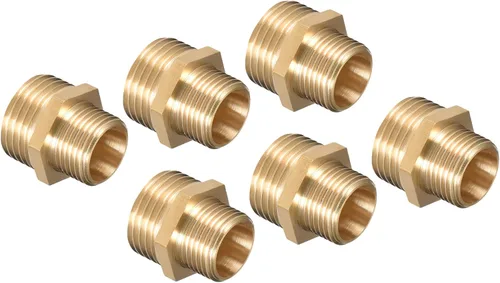Miniatura 11 de M METERXITY Paquete de 8 accesorios de tubería de rosca macho, accesorio de tubería de rosca macho hexagonal G1/8 x G1/8, adaptador de acoplador