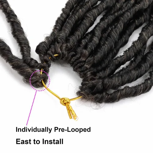 Miniatura 2 de Extensiones de cabello de rizos profundos de 14 pulgadas, 8 paquetes, Rizos tejidos en crochet suaves con puntas rizadas, Rizos de diosa tejidos