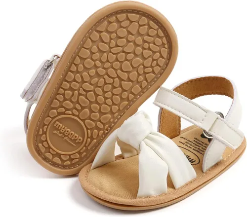 COSANKIM Sandalias de verano para bebés y niñas con suela suave de flores, zapatos de vestir para cuna, recién nacidos, para recién nacidos, para