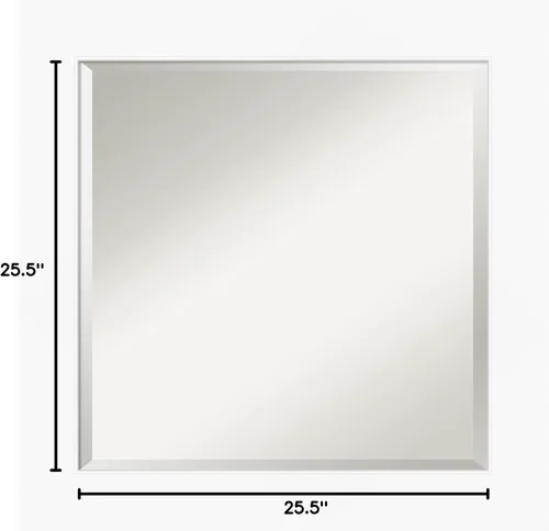 Miniatura 6 de Amanti Art - Espejo de baño blanco para sobre lavabo, espejo de tocador cuadrado blanco de 25x25 para gabinete, marco moderno mediano, se cuelga