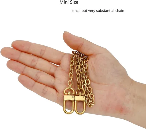 Miniatura 4 de Xiazw Mini Bolso de Cobre con Cadena Cruzada para el Hombro, Accesorios de Bolso con Encanto de Decoración Oro envejecido