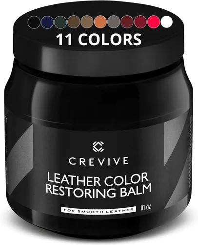 Bálsamo de cuero para recolorear, negro, 10 onzas, restaurador de color de cuero, restaurador de cuero para sofás, bálsamo de cuero negro