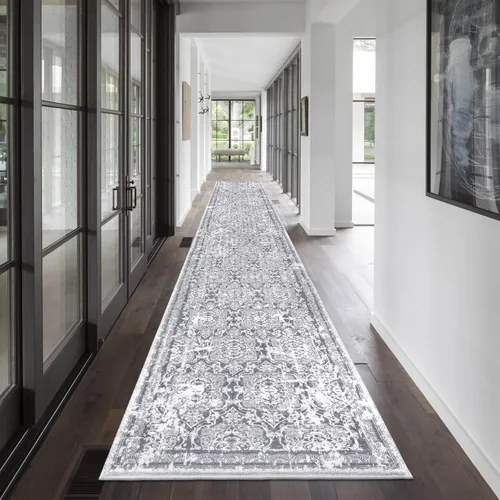 Miniatura 61 de Vaukki - Alfombra de pasillo, suave y peluda, alfombra antideslizante lavable, para lavandería, cocina, granja, baño, entrada y dormitorio