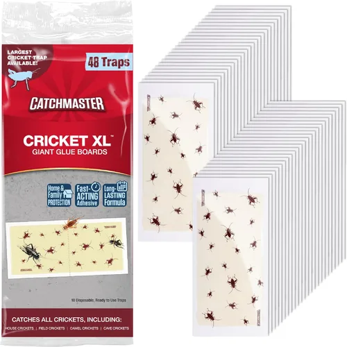 Miniatura 8 de Catchmaster Cricket XL Tablas de Pegamento Gigantes Paquete de 6, Atrapador de Insectos Adhesivo Trampas para Grillos Interior, Trampa Pegajosa