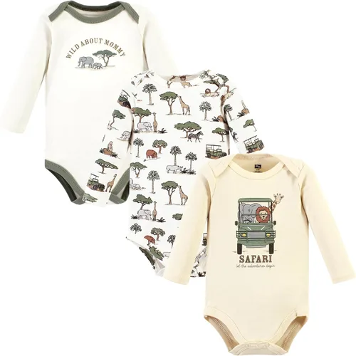 Miniatura 158 de Hudson Baby Body unisex de algodón de manga larga para bebé, leopardo rosa rojo