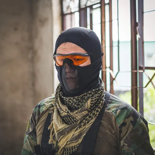 Miniatura 6 de OneTigris Máscara de malla pasamontañas estilo Ninja con protección facial completa