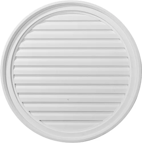 Miniatura 12 de Ekena Millwork GVRO12D respiradero redondo, 12 pulgadas de ancho x 12 pulgadas de alto x 1 3/8 pulgadas de profundidad, GVRO12D