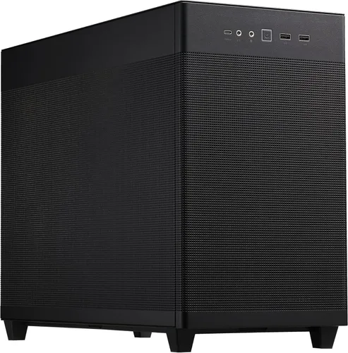 Cajas de PC ASUS Prime AP201 de 33 litros Micro ATX color negro con paneles laterales sin herramientas y malla de filtro cuasi, con soporte para