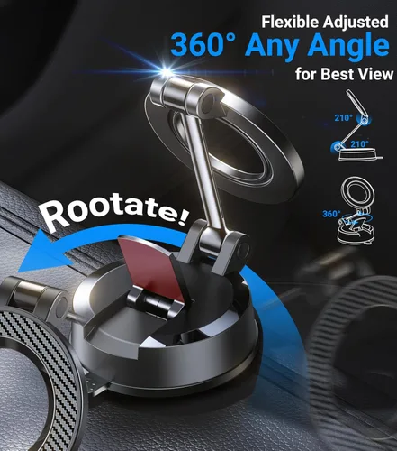 Miniatura 3 de Kaistyle for Magsafe Car Mount【Powerful Suction】 Vacuum Magnetic Phone Holder for Car Phone Holder Mount Suction Cup Phone Mount for Car Dashboard