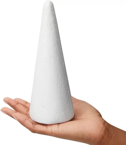 Miniatura 5 de Juvale Conos de espuma con formas de cono para manualidades, 2.87 x 7.25 pulgadas, poliestireno blanco, paquete de 12 unidades, decoración