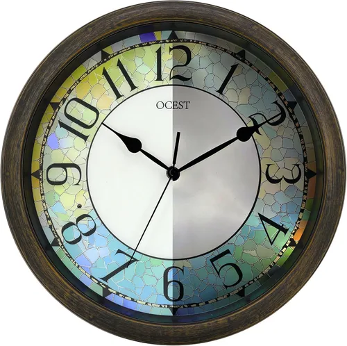 Miniatura 3 de OCEST Reloj de pared iluminado de 13 pulgadas, reloj de pared iluminado silencioso que brilla en la oscuridad, funciona con pilas para dormitorio