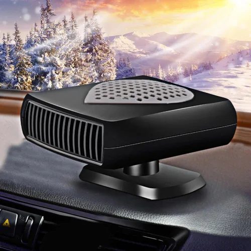 Miniatura 4 de MASO Calentador de coche portátil 2 en 1 de 12 V, descongelador de coche de calentamiento rápido, ventilador de refrigeración de coche caliente