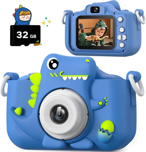 Miniatura 11 de Cámara para niños mejorada, regalos de Navidad y cumpleaños para niñas y niños, cámara de video digital selfie de 1080P HD para niños pequeños