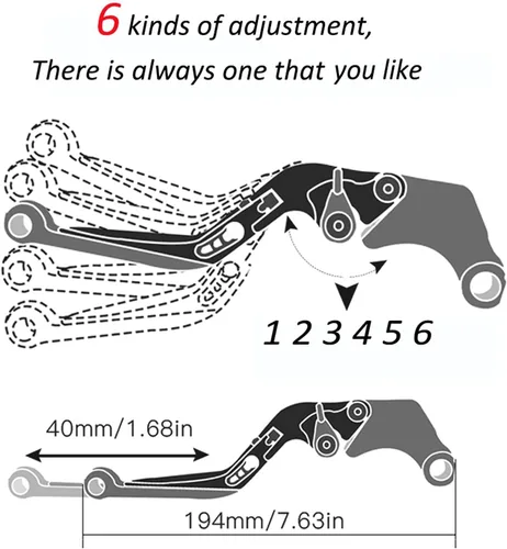 Miniatura 4 de Accesorios CNC para motocicleta, ajustable, plegable, extensible, con logotipo, palancas de embrague de freno, manillar, extremos para Yamaha XTZ750
