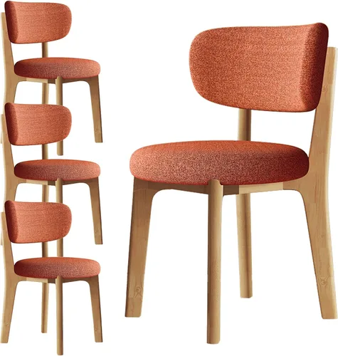 Miniatura 27 de Sillas de comedor de nogal, juego de sillones 2/4, juego de comedor moderno de mediados de siglo con patas de madera silla de comedor para cocina