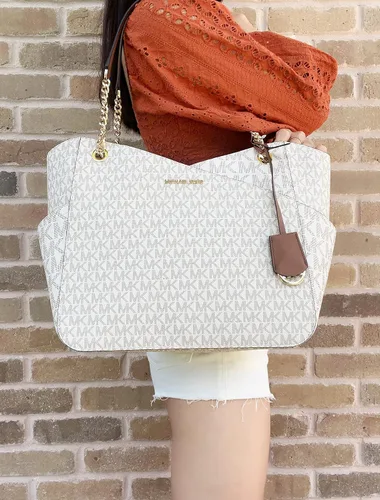 Miniatura 6 de Michael Kors JST - Bolso de hombro con cadena grande JST Continental firma marrón