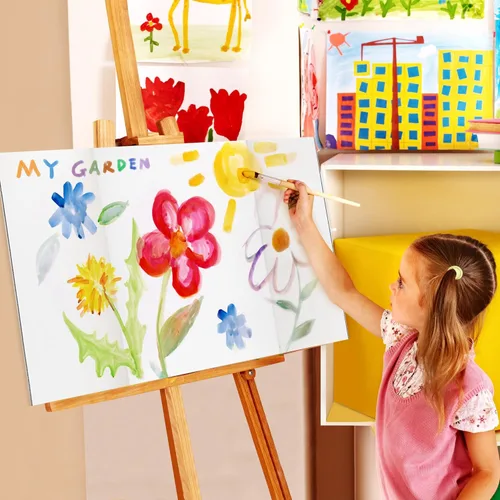 Miniatura 6 de Chell Tablero de Póster Tríptico de Tamaño Mini, 16" x 24", Tableros de Proyecto Corrugados Pequeños, Blanco, Paquete de 2